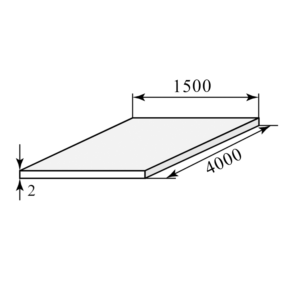 Лист алюминиевый 2 мм  (1500 х 4000)